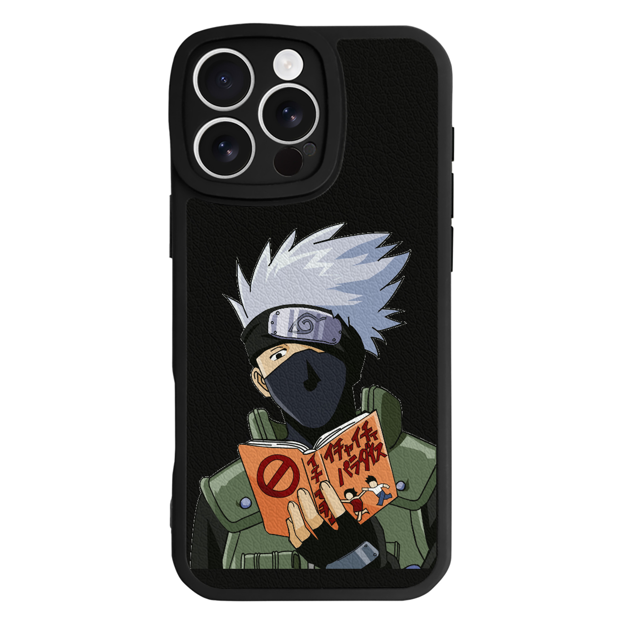（画像用） NARUTO -ナルト- はたけ カカシ Hatake Kakashi 【iPhone 16シリーズ対応】シリコンスマホケース（レザー調） 材質：シリコン